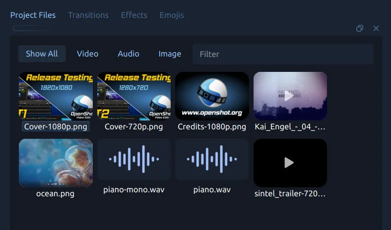 OpenShot 3.5.1 Improved Thumbnails (larger, sharper, cleaner visuals)