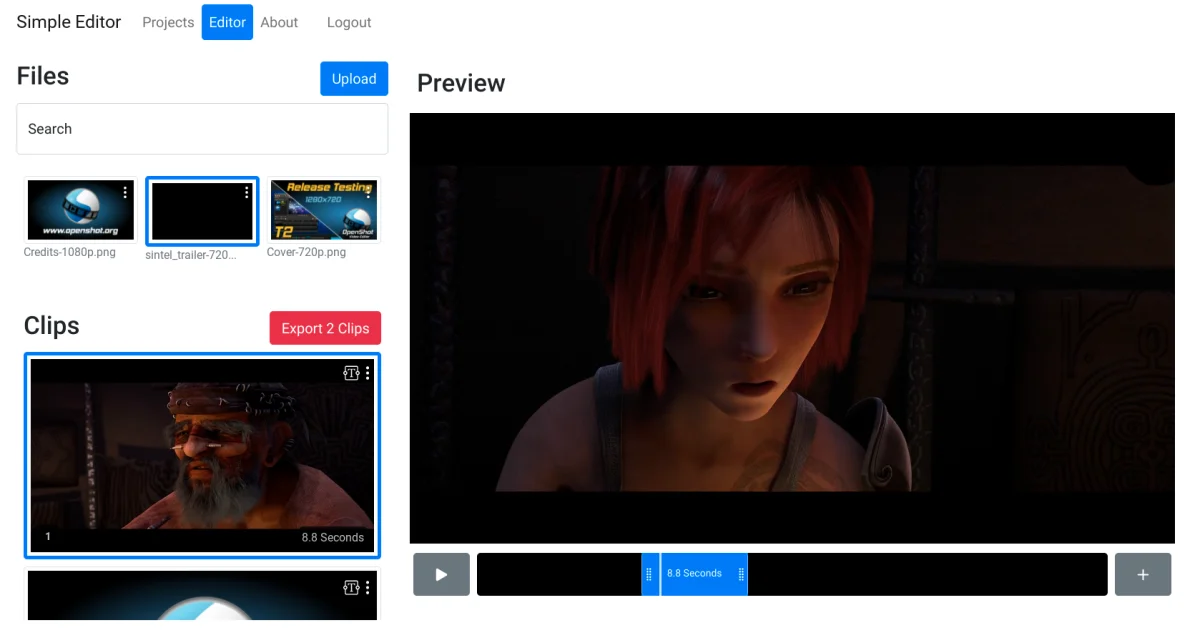 OpenShot Simple Editor