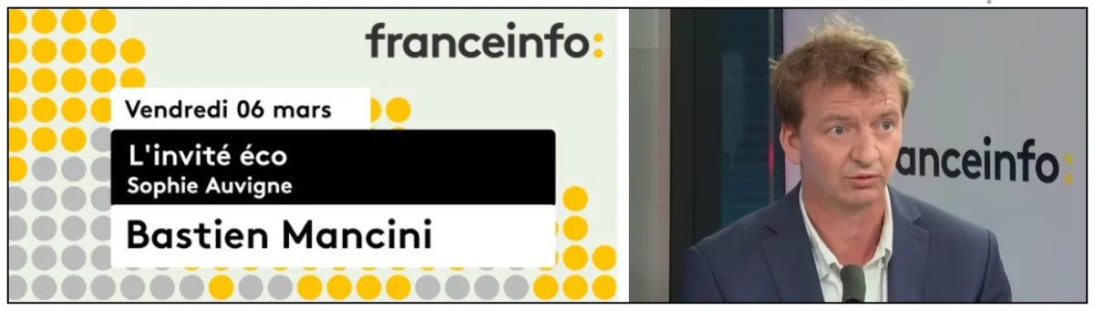 L'invité éco France Info - Bastien Mancini