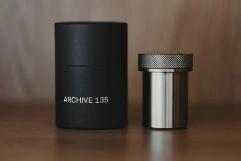CANISTER 135 is a premium stainless-steel film roll container for lovers of design and display objects.