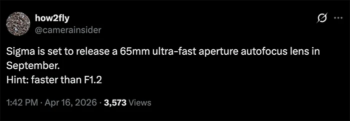Sigma Readies Release of New 85mm f/1.2 and 20-60mm f/2.8-4.0 Lenses