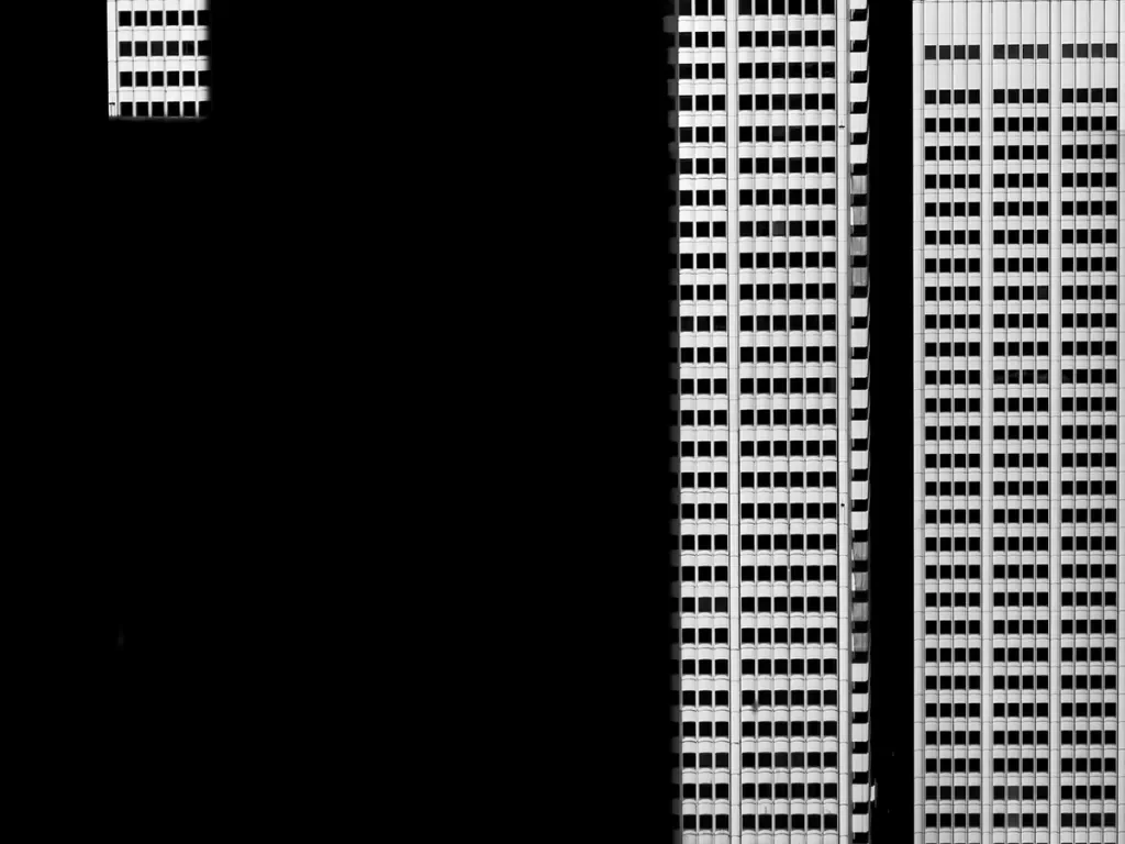 abstract architecture details of a block of flats