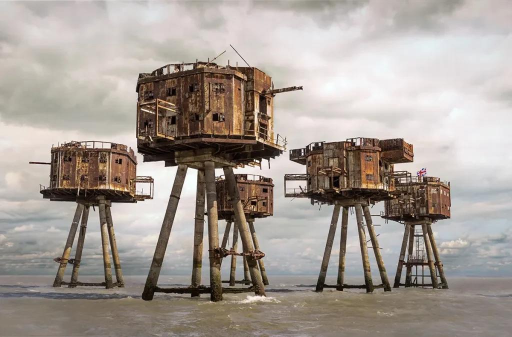 photograph of weathered sea forts