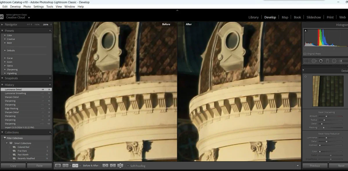 Lightroom Sharpening Tools