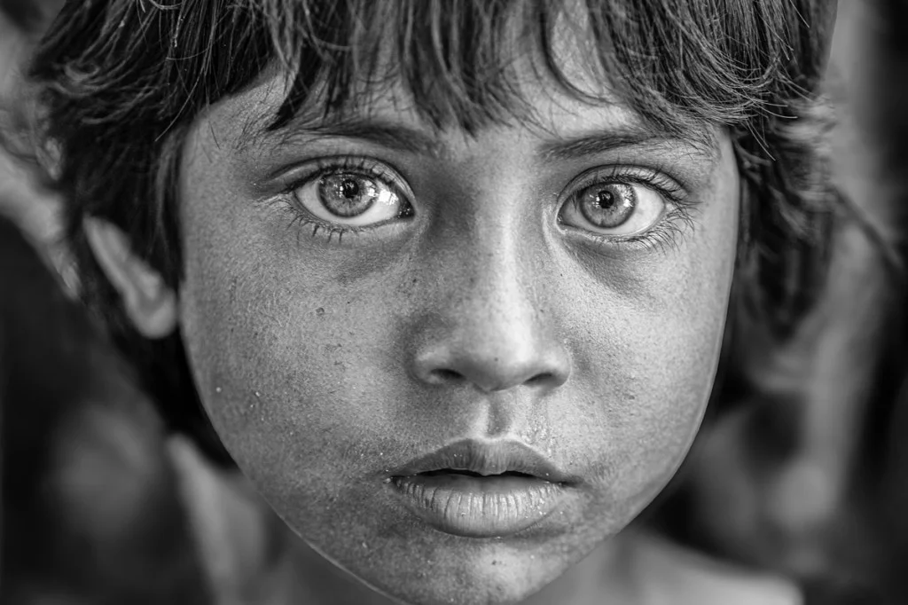 close-up portrait of a young boy