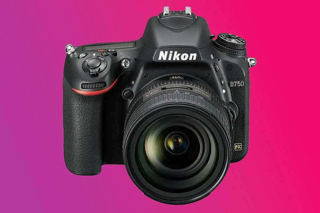 Nikon D750 DSLR, press image, background replaced