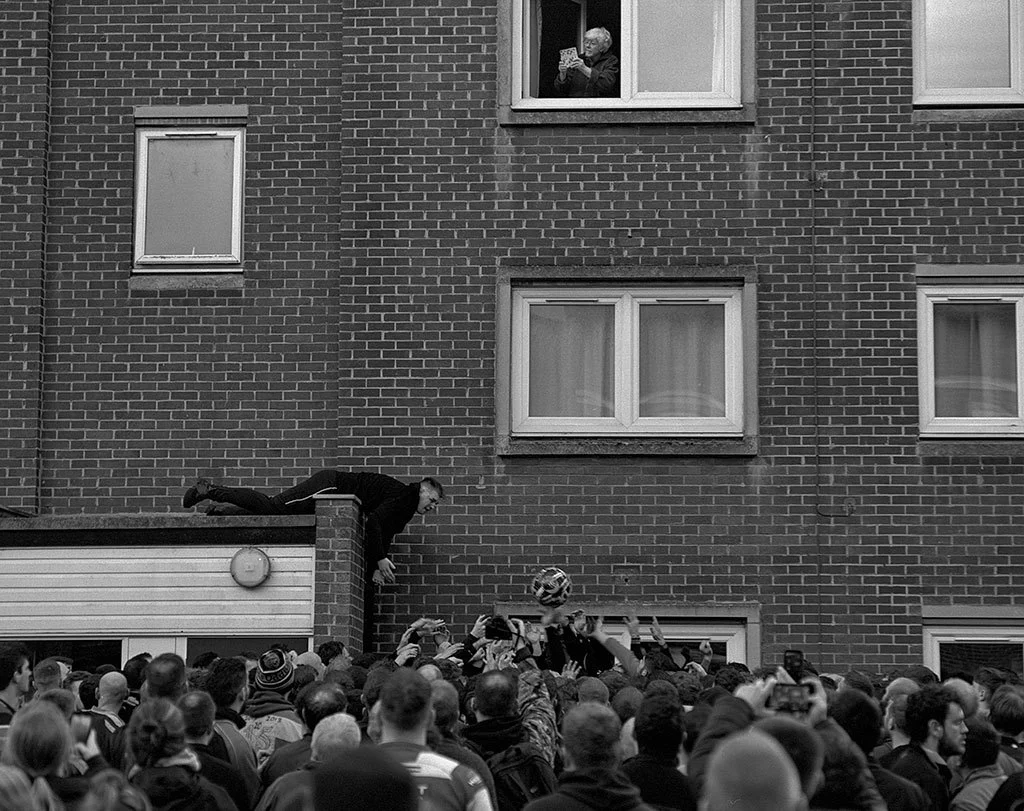 Crowd during Royal Shrovetide football match