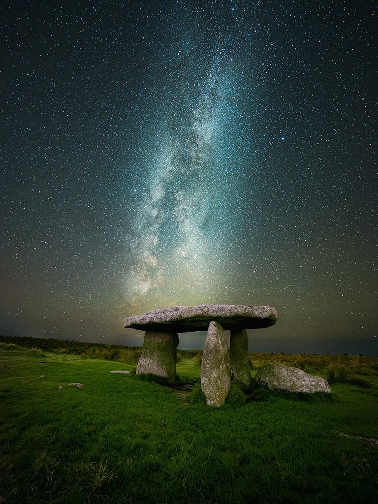 Milky Way above Lanyon Quoit, Cornwall