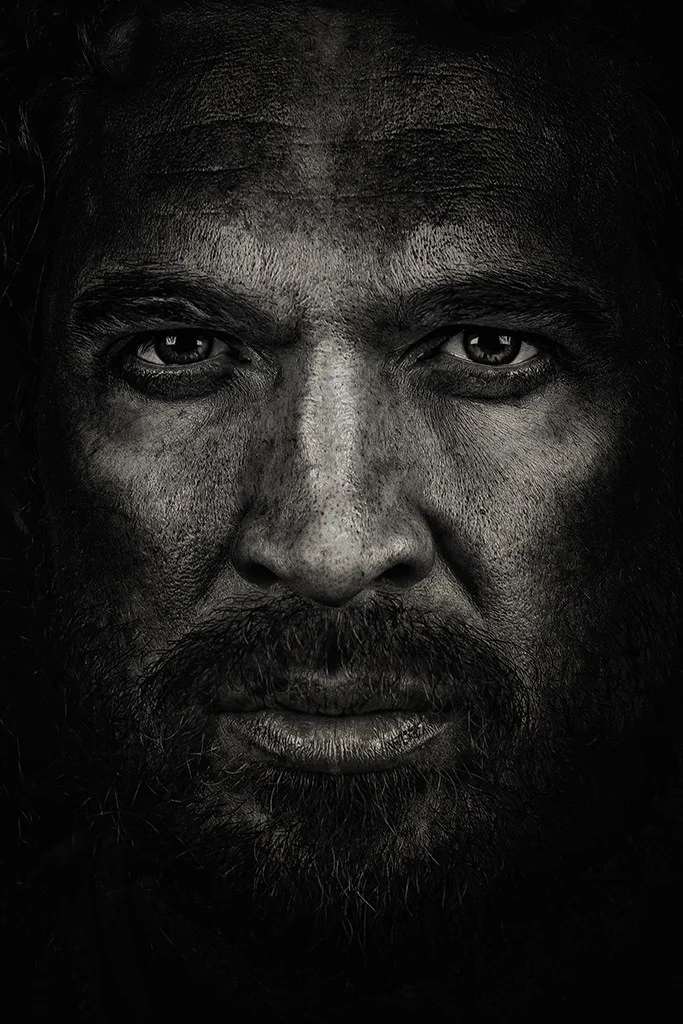 Close-up portrait of a bearded man