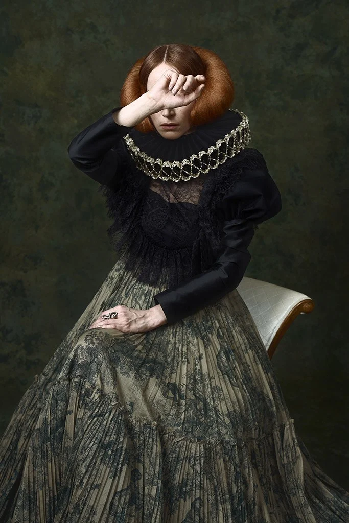 Intriguing portrait of a woman in costume