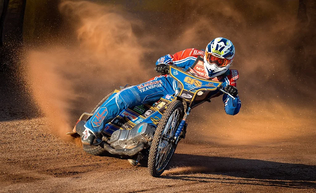 Dirt bike motorsport captured in action