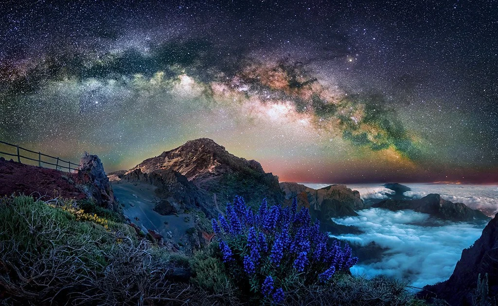 Night landscape of Tajinaste mountain, Mallorca by Tony North
